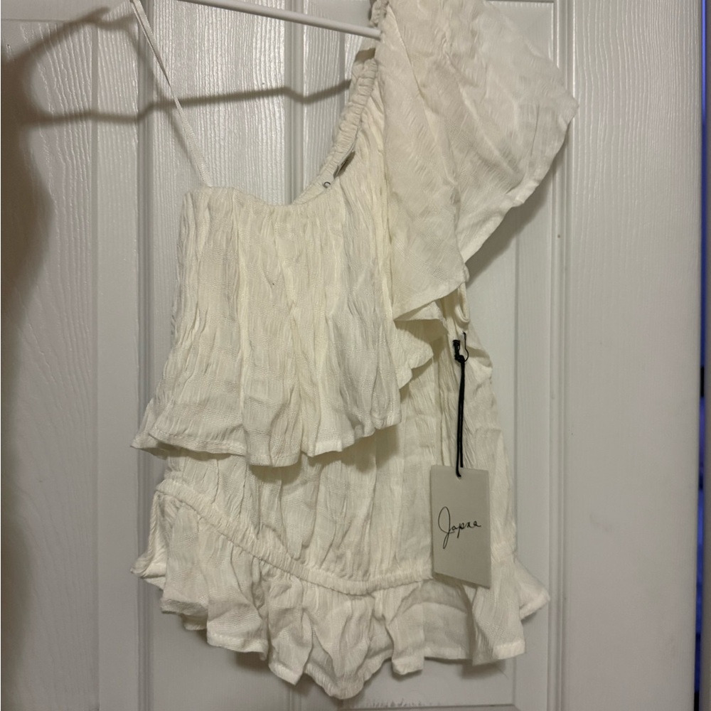 Japna Cream Textured Blouse